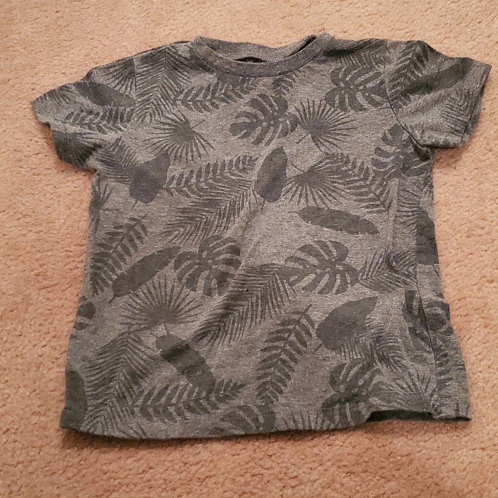 Toddler Boy - Gray Leaves T-Shirt